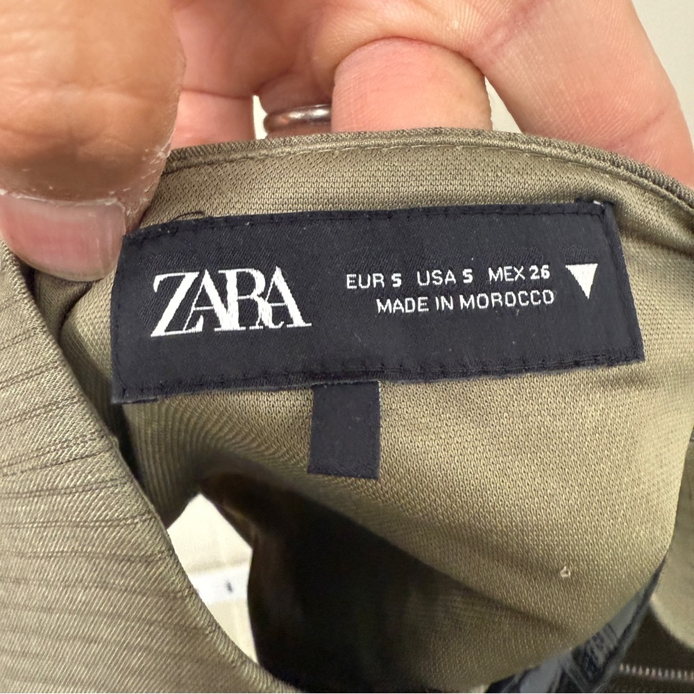 Zara gray halter zipper vest with skinny belt size S - Picture 3 of 4